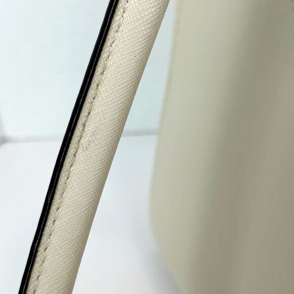 Kate Spade Charlotte Street Reena Tote Shoulder Bag Cream Crosshatch Leather - Picture 12 of 16